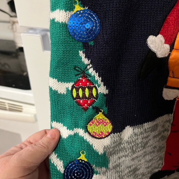 Men's Jolly Sweaters Hunting Santa‎ "UGLY" Christmas Sweater Acrylic Size Medium - Picture 6 of 6